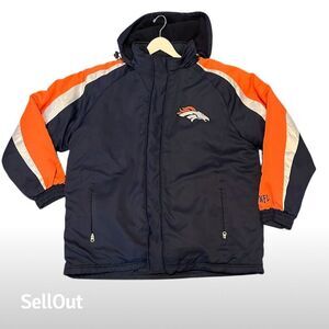 Denver Broncos Reversible Varsity Jacket Men's XL‎ Multicolor NFL